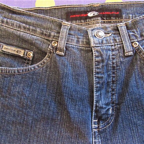 VINTAGE POINT ZERO BLUE JEANS CLASSIC STYLE STRAIGHT LEG - Picture 1 of 5